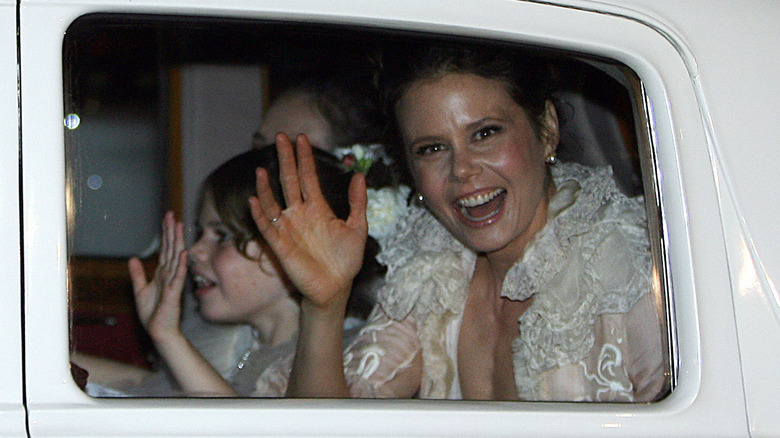 Young Lucia Hawley with mom Antonia Kidman