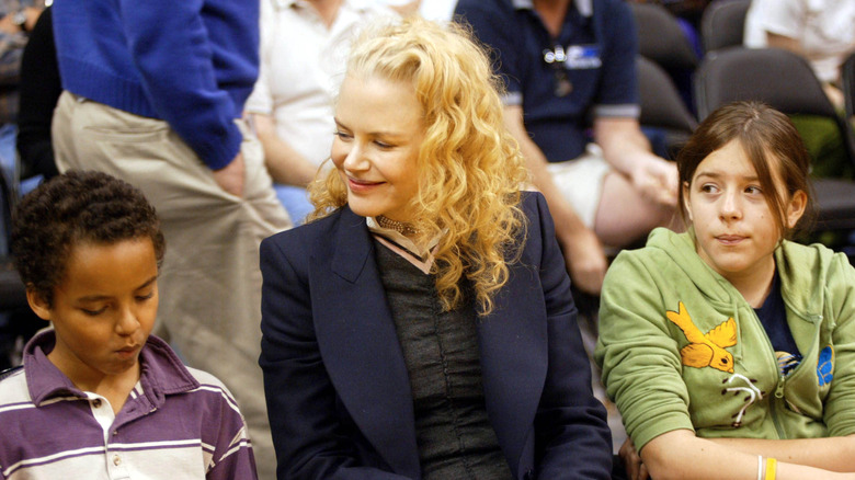 Nicole Kidman smiling at Connor Cruise