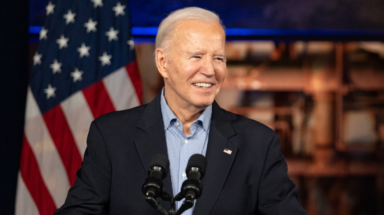 President Joe Biden at a campaign event 