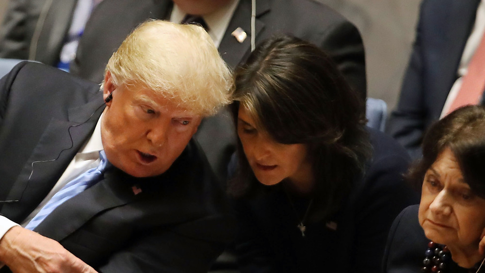 Nikki Haley and Donald Trump at the United Nations