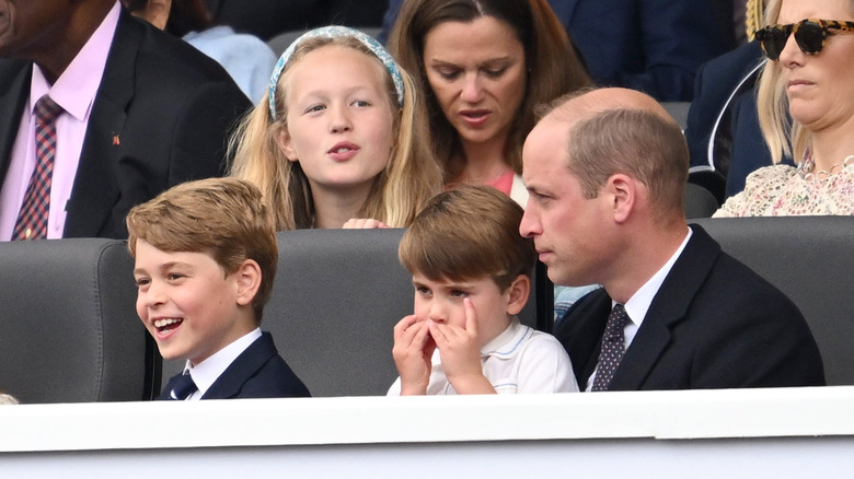 Prince George and Prince Louis with Prince William