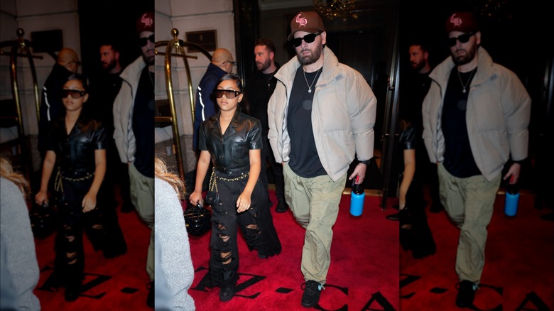 North West and Scott Disick walking