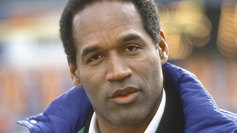 O.J. Simpson staring