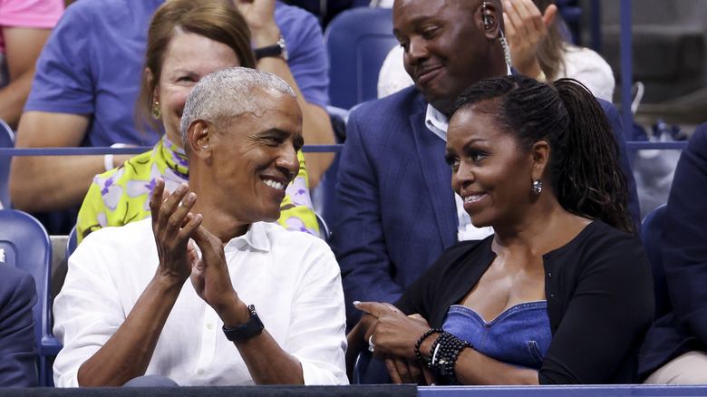 Barack and Michelle Obama at 2024 US Open