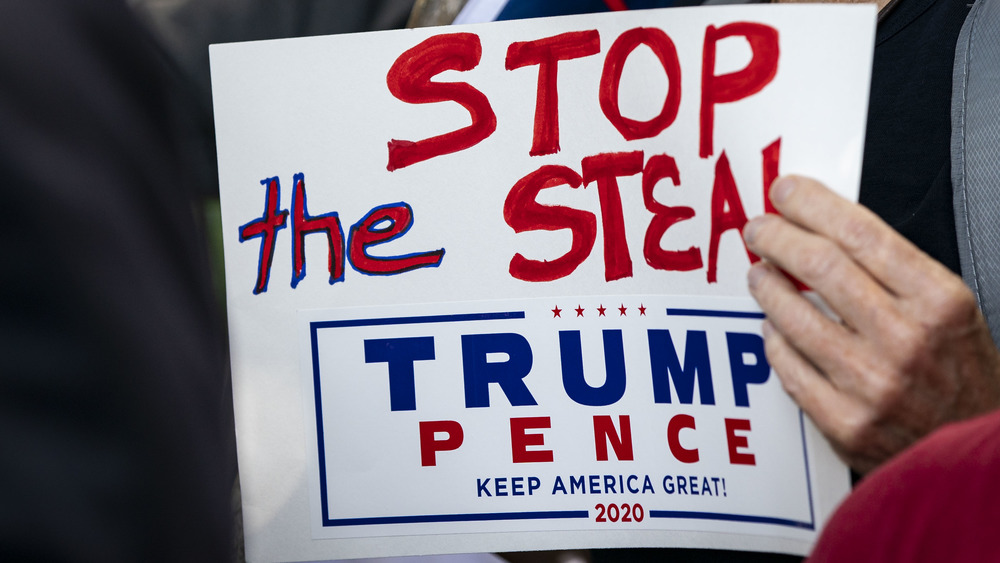 "Stop the steal" poster