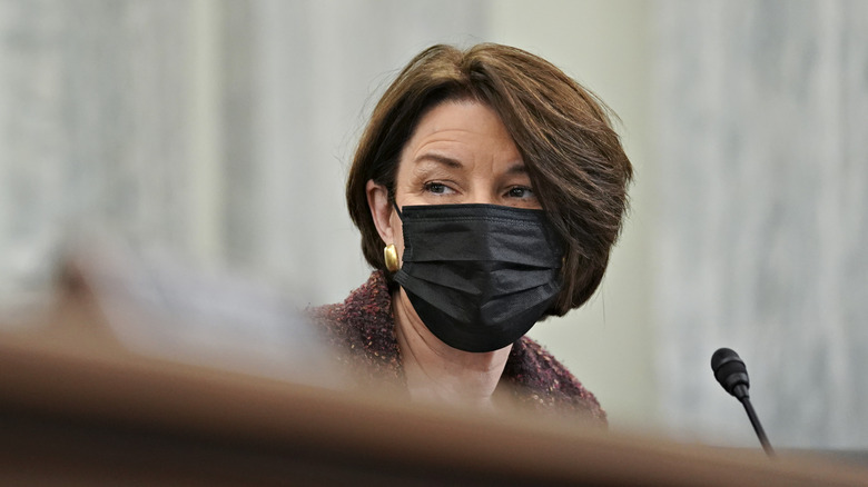 Amy Klobuchar in mask