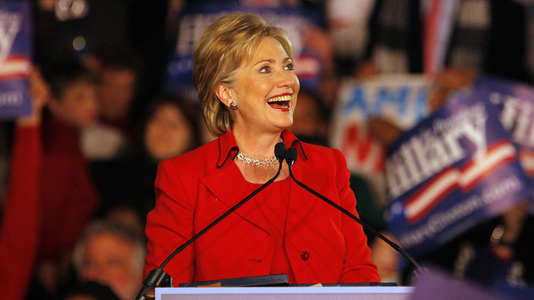 Hillary Clinton during primary election in 2008