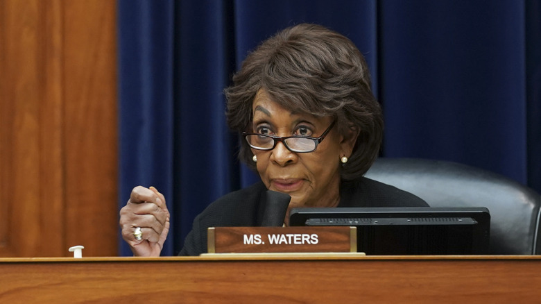 Maxine Waters speaks during a House Select Subcommittee on the Coronavirus Crisis