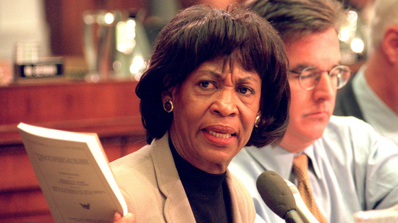 Maxine Waters at hearing for impeachment of Bill Clinton