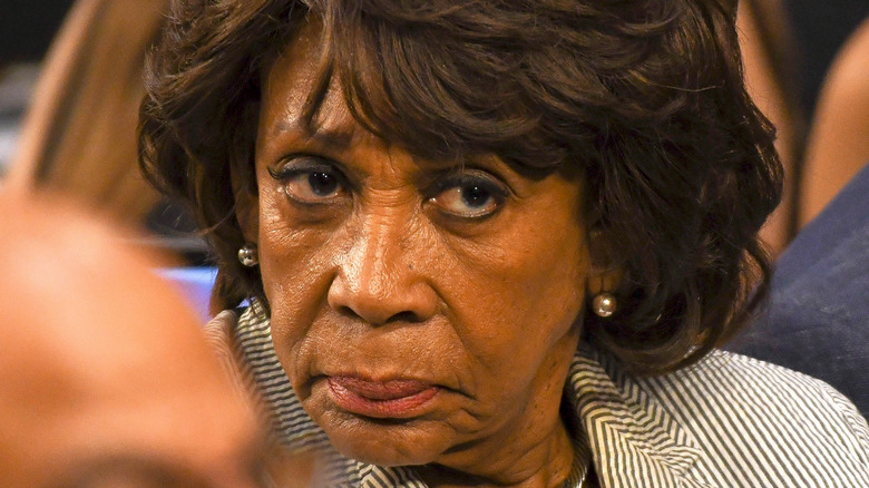 Maxine Waters speaks at a political conference 