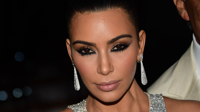 Kim Kardashian wearing the reverse cat eye