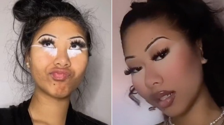 white concealer trend before and after