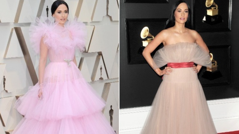 Kacey Musgraves in pink tulle gowns