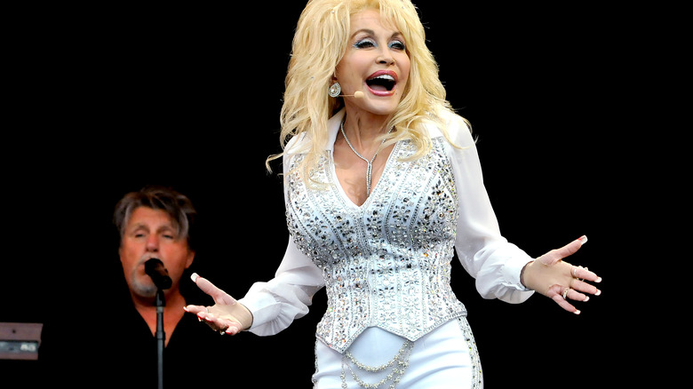 Dolly Parton performing 