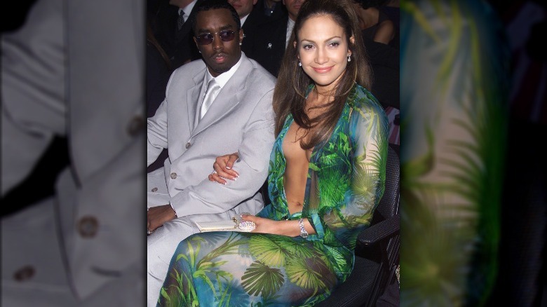 Jennifer Lopez with Sean Combs at the 2000 Grammys