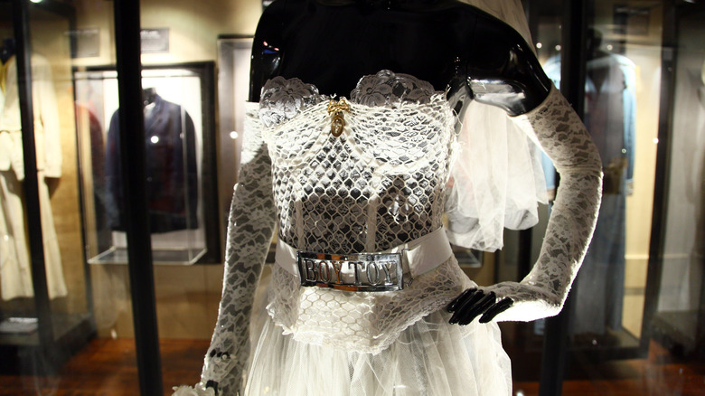 Madonna's iconic wedding dress on display