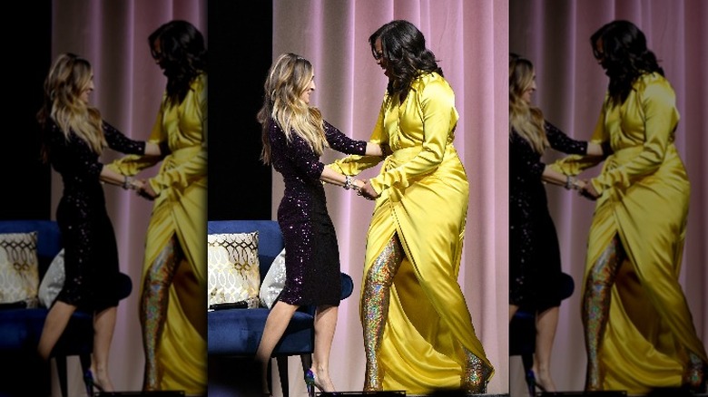 michelle obama yellow balenciaga dress
