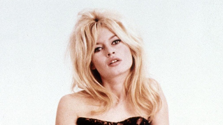 Brigitte Bardot staring