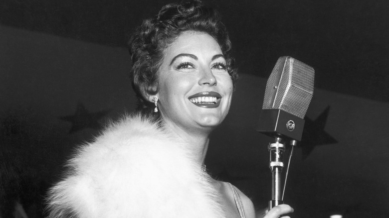 Ava Gardner by mic