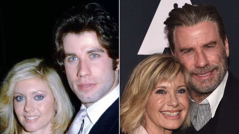 John Travolta and Olivia Newton-John over the years