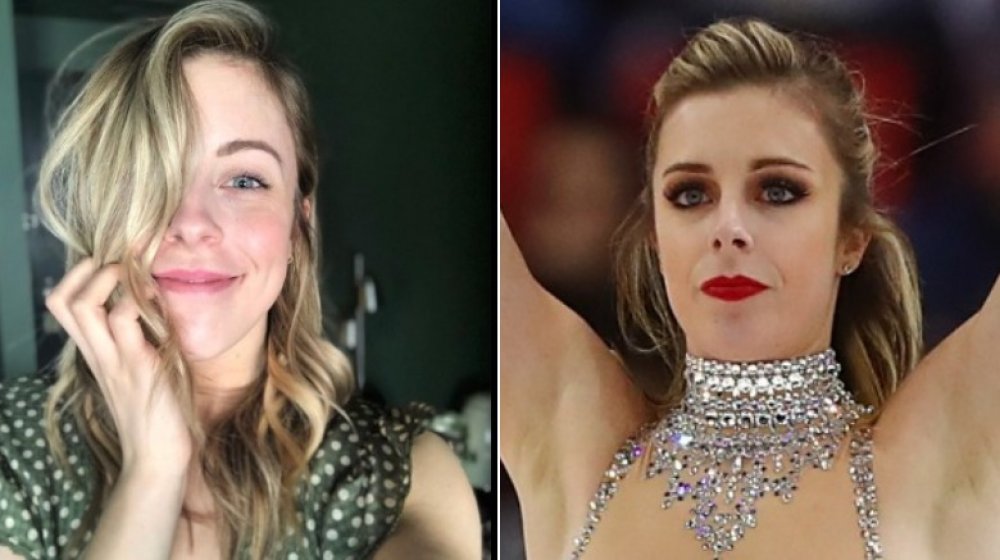 Olympic athlete Ashley Wagner with and without makeup