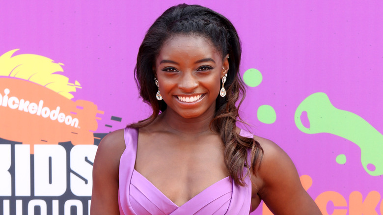 Simone Biles at a Nickelodeon event in 2017
