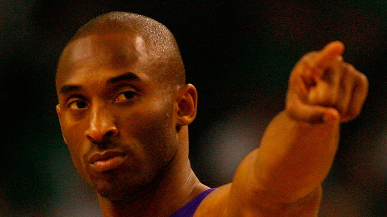 Kobe Bryant pointing