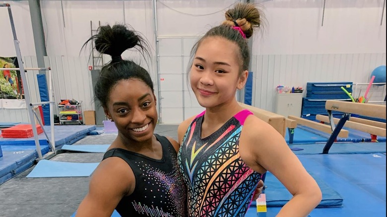 Simone Biles and Suni Lee