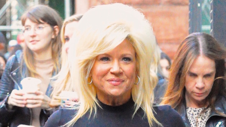 Theresa Caputo wearing black