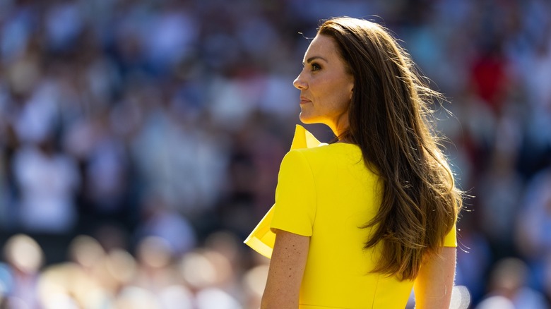 Catherine, Princess of Wales' side profile