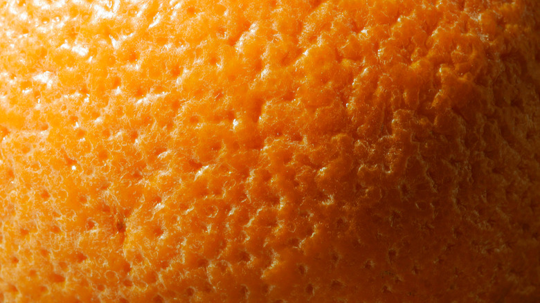 Close up of orange peel