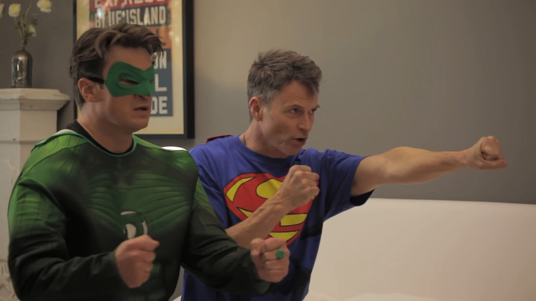 Nathan Fillion and Tim Daly as Green Lantern and Superman