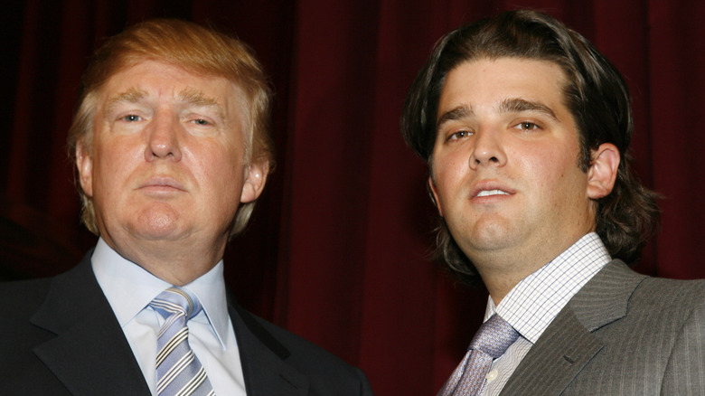 Donald Trump Jr. and Donald Trump in New York