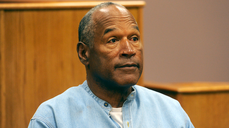 O.J. Simpson looking serious