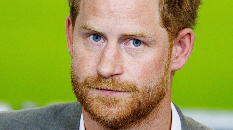 Prince Harry stares down the barrel of the lens