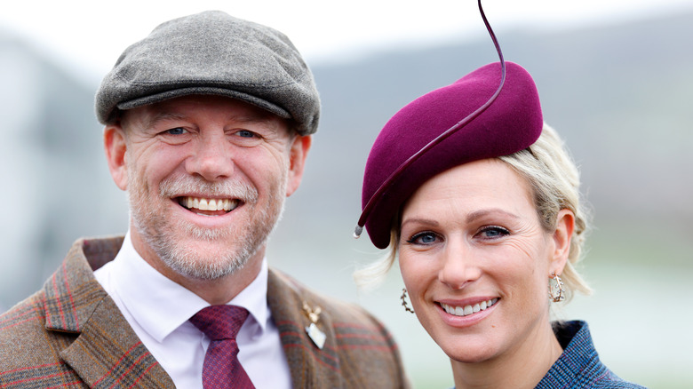 Mike and Zara Tindall smiling