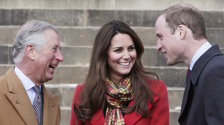 King Charles, Kate Middleton and Prince William share a laugh