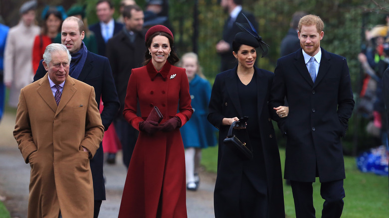 Royal family walk Christmas