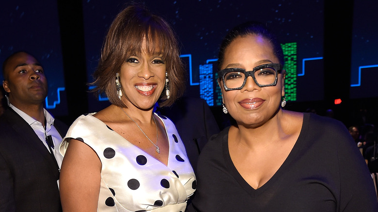 Gayle King and Oprah Winfrey at Robin Hood Foundation Benefit 