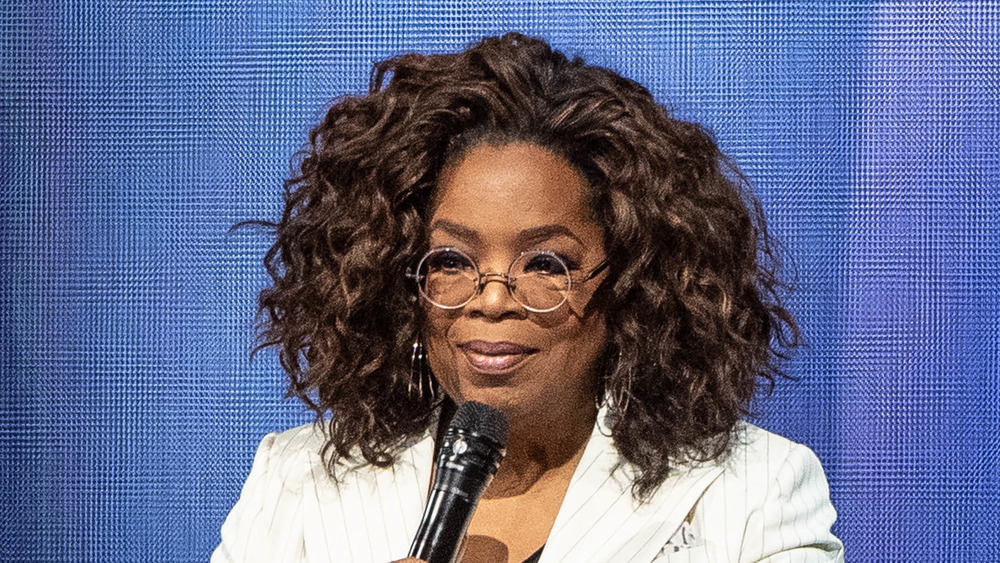 Oprah speaking on stage