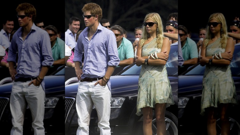 Prince Harry and Chelsy Davy in crowd