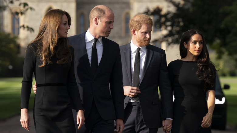 Prince William, Catherine, Harry and Meghan at Windsor 