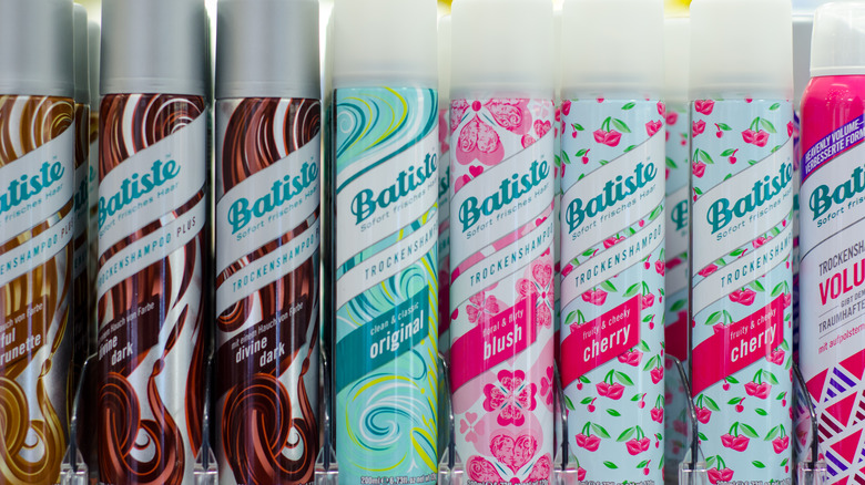 Bottles of Batiste dry shampoo 