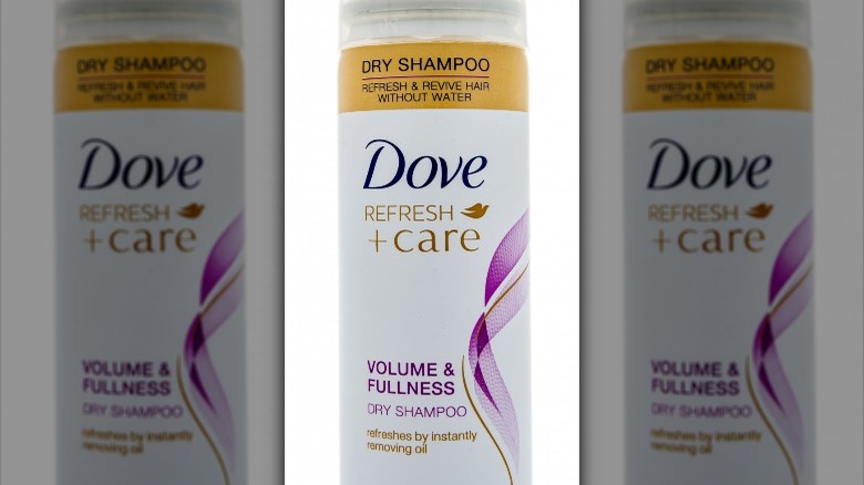 Dove Beauty dry shampoo bottle 