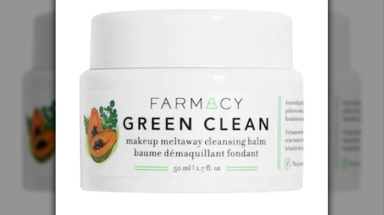 Container of Farmacy makeup removing balm