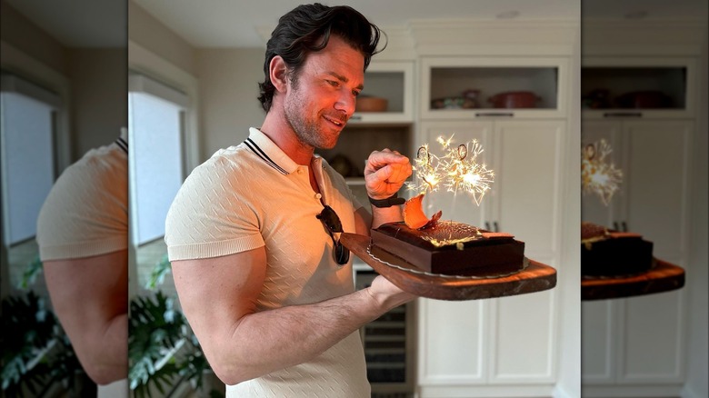 Kevin McGarry blowing out birthday candles