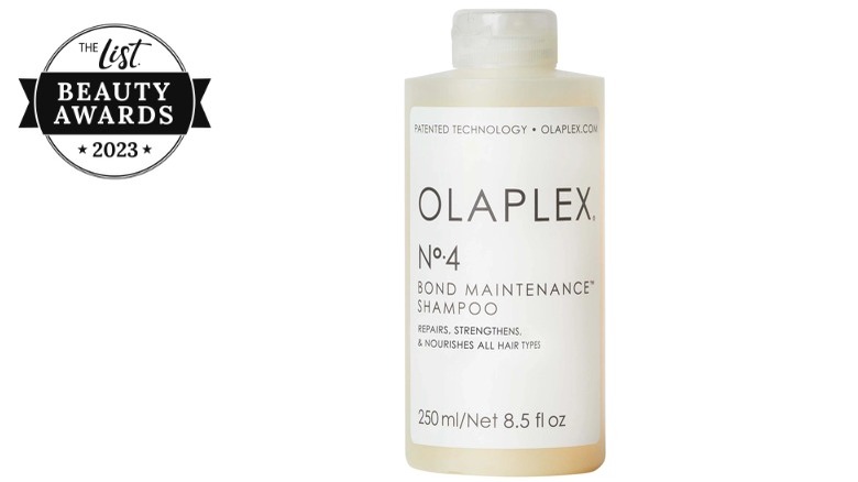 Olaplex Nº.4 Bond Maintenance Shampoo lying in soapy water