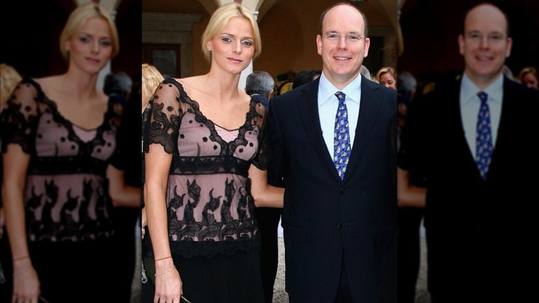 Princess Charlene with Prince Albert in 2007