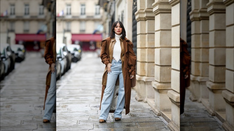 Woman with hand in pocket