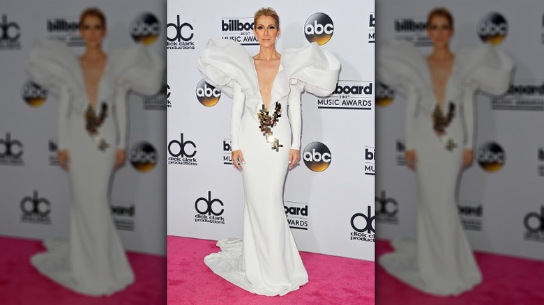 Celine Dion puffy shoulders